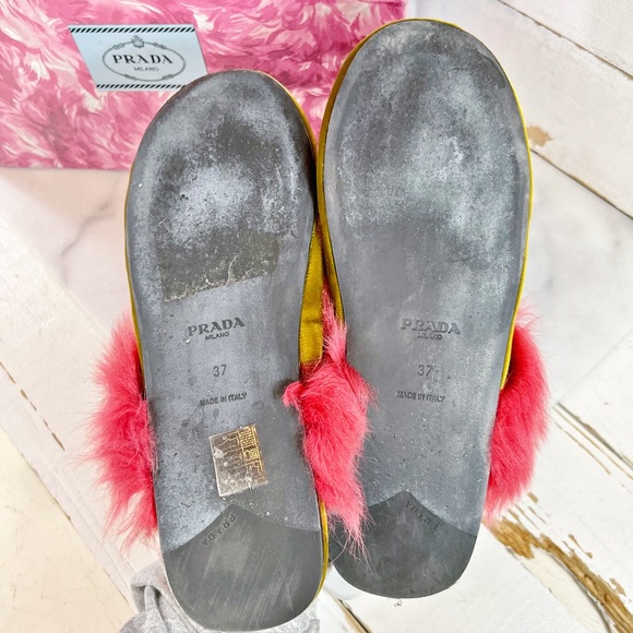 Prada Olive Velvet Mont Gist Tassel Slippers - Picture 6 of 7